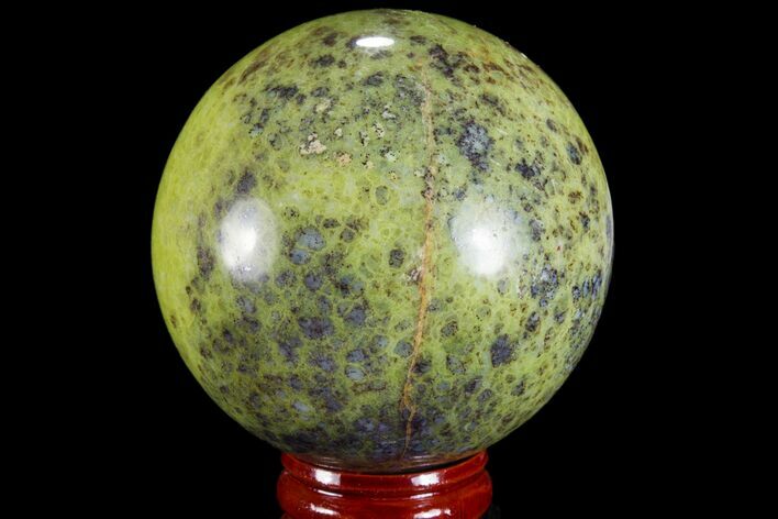 Polished Green Opal Sphere - Madagascar #78776